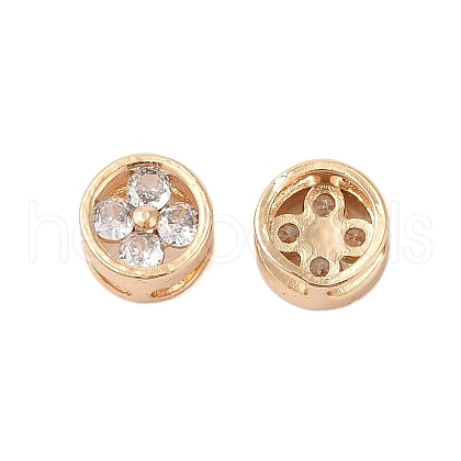 Brass Pave Clear Glass Multi-Strand Links KK-B100-009G-1
