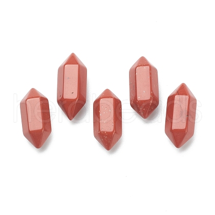 Mother's Day Gifts Faceted No Hole Natural Red Jasper Healing Stones G-K034-20mm-10-1