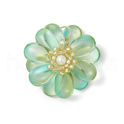 Transparent Glass Pendants PALLOY-MZ00723-07-1