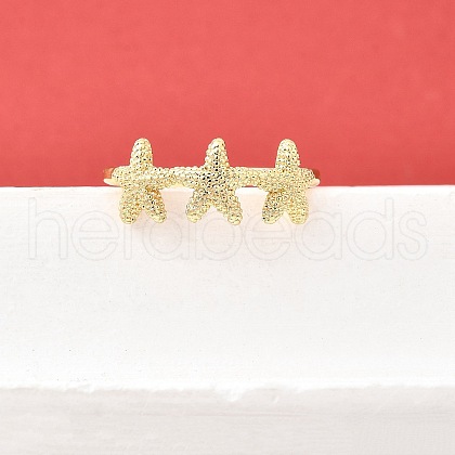 Brass Cuff Rings for Women RJEW-F184-08C-G-1