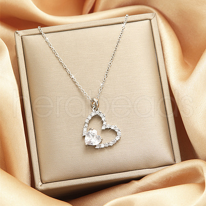 Alloy Crystal Rhinestone Pendant Necklaces for Women WGDF473-12-1
