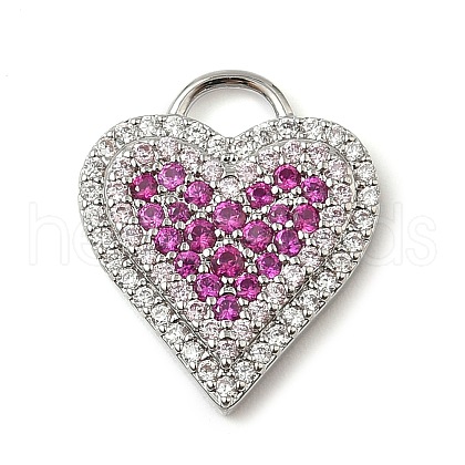 Brass Micro Pave Cubic Zirconia Pendants KK-I276-29P-04-1