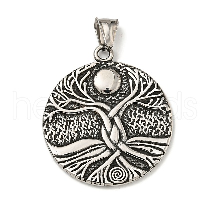 316 Surgical Stainless Steel Pendants STAS-Z073-73AS-09-1