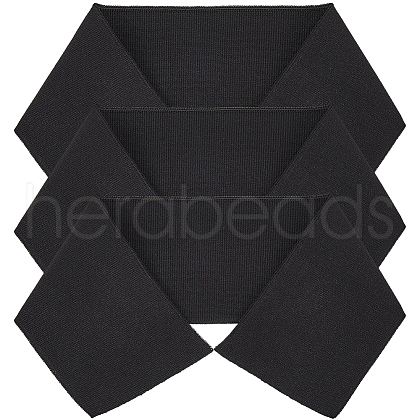 Gorgecraft 3Pcs 95% Cotton & 5% Elastic Fiber Ribbing Fabric for Cuffs FIND-GF0005-95-1