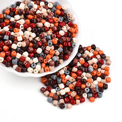 Opaque Colours Glass Seed Beads SEED-N007-17B-1