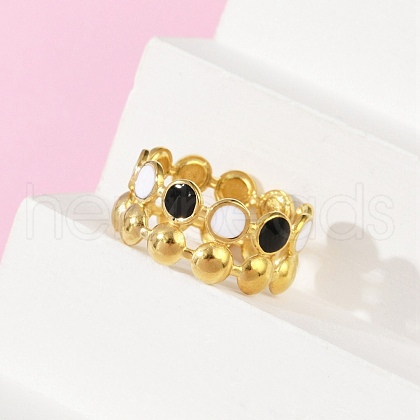 304 Stainless Steel Adjustable Cuff Rings RJEW-Q015-01G-B-1
