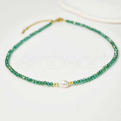Mother's Day Jewellery Natural Freshwater Pearl & Glass Beaded Necklaces for Women AC5368-2-1