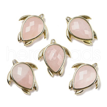 Natural Rose Quartz Pendants G-U019-02G-02-1