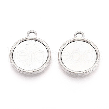 Tibetan Style Alloy Pendants Cabochon Settings PALLOY-N178-12AS-D-1