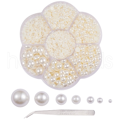 52g ABS Plastic Imitation Pearl Cabochons SACR-SZ0001-10-1