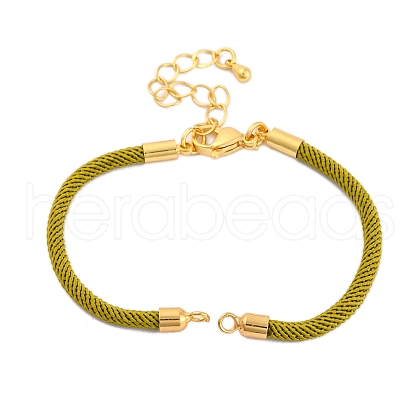 Nylon Cords Bracelet Makings Fit for Connector Charms AJEW-P116-02G-22-1