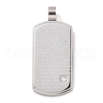 304 Stainless Steel Pendants STAS-D179-09P-1