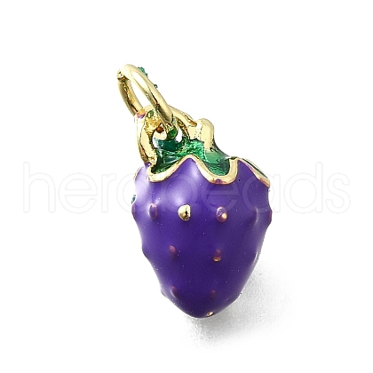 Brass with Enamel Charms KK-Q066-01L-G-1