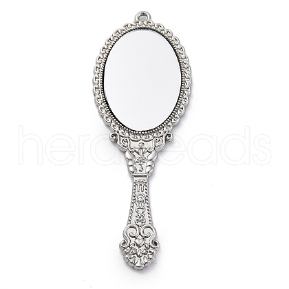 Glass Mirror Pendants FIND-Z073-04P-1