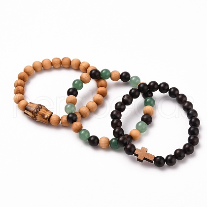 Stretch Bracelets Sets BJEW-JB05662-04-1