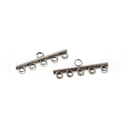 Tarnish Resistant 1 to 5 201 Stainless Steel Chandelier Components Links X-STAS-E088-31-1