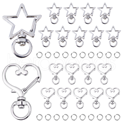 SUNNYCLUE 20Sets 2 Styles Alloy Swivel Clasps FIND-SC0011-12-1