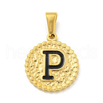 Ion Plating(IP) 304 Stainless Steel Enamel Pendants STAS-R231-19P-G-1