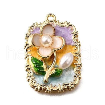 Alloy Enamel Pendants ENAM-K076-02B-G-1