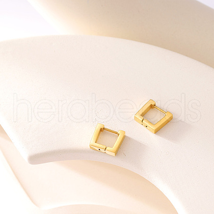 Simple Square Stainless Steel Hoop Earrings OA6686-2-1