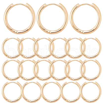 SUNNYCLUE 10 Pairs Brass Huggie Hoop Earrings EJEW-SC0001-59-1