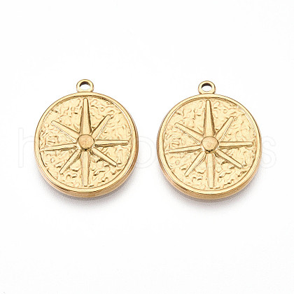 304 Stainless Steel Pendants STAS-N109-57G-1