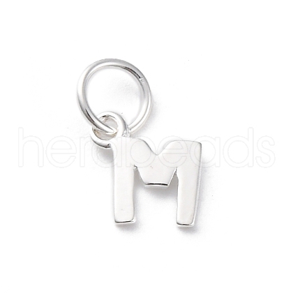925 Sterling Silver Letter Charms STER-C012-01S-M-1