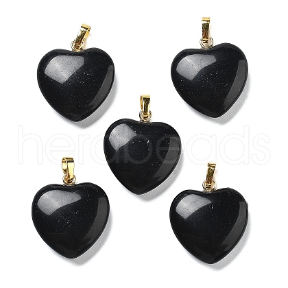 Natural Obsidian Pendants G-G956-B40-G-1