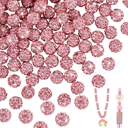   100Pcs Polymer Clay Pave Good Quality Rhinestone Beads FIND-PH0022-39-1
