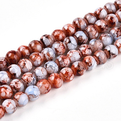 Baking Painted Glass Beads Strands X1-DGLA-N003-4mm-A03-1