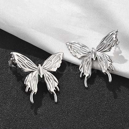 304 Stainless Steel Stud Earrings for Women EJEW-K306-21P-1
