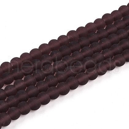 Transparent Glass Beads Strands GLAA-T032-T4mm-MD19-1