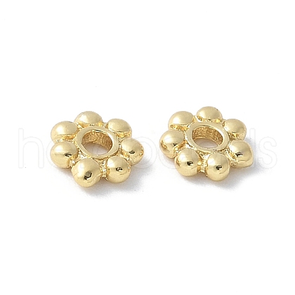 Flower Brass Spacer Beads KK-F892-55G-1