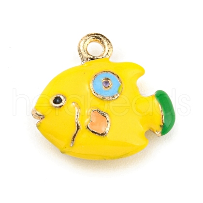 Marine Animal Alloy Enamel Pendants ENAM-A145-04G-03-1