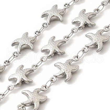304 Stainless Steel Starfish Link Chains CHS-C016-24P-1