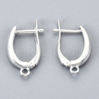 Brass Huggie Hoop Earring Findings KK-S350-072S-1
