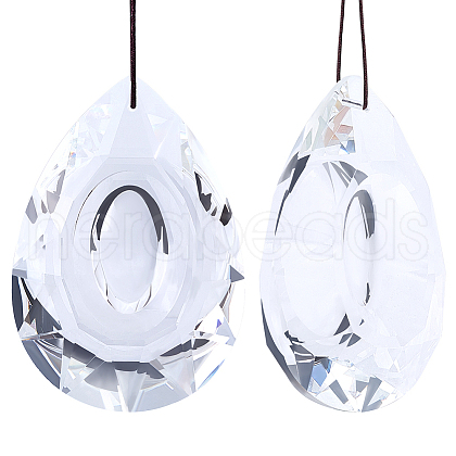 Transparent Glass Pendants GLAA-SP0001-18C-1