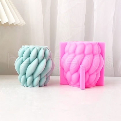 Twisted Barrel Candle Food Grade Silicone Molds DIY-D071-13A-1