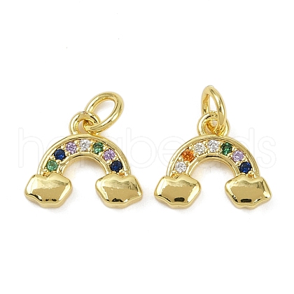 Brass Micro Pave Cubic Zirconia Pendants KK-L231-01G-02-1