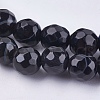 Natural Madagascar Black Agate Bead Strands G-N213B-56-3