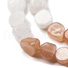 Natural Peach Moonstone Beads Strands G-L610-B02-01-4