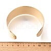 304 Stainless Steel Textured Wide Open Cuff Bangles for Women BJEW-Z067-01G-01-5