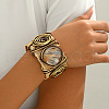 Flat Round Zinc Alloy &  Cuff Bangles FS-WG8CC9C-01-2