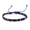 Bohemian Style Cloth with Korean Wax Cord Knitted Anklets WG100BD-10-2