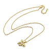 Brass Micro Pave Clear Cubic Zirconia Pendant Necklaces for Women NJEW-B100-01G-2