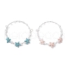 2Pcs Synthetic Turquoise & Imitated Pearl Acrylic Beaded Bracelets for Women BJEW-JB11851-2