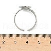 304 Stainless Steel Cuff Rings Components STAS-Z138-02P-02-5
