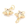 Brass with Cubic Zirconia Pendant KK-P271-38B-01G-2