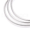 3Pcs 304 Stainless Steel Plain Bangles Set For Women BJEW-N033-01P-4