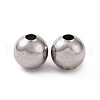 304 Stainless Steel Round Beads STAS-F285-01P-2